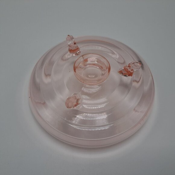 Anchor Hocking Pink Depression Glass Candy Nut Trinket Dish Footed Bowl 1930s - Picture 6 of 11